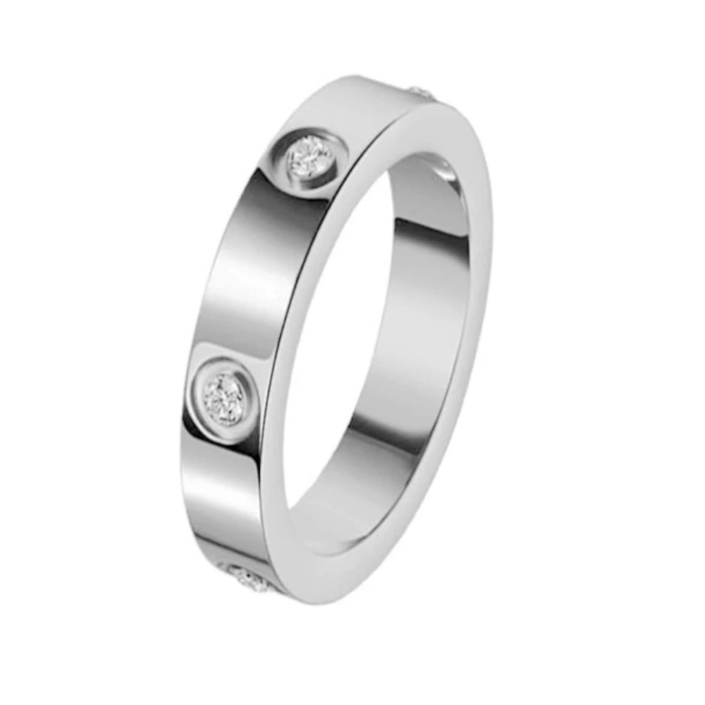 2/$10 New Women’s Men’s Silver Titanium Love Screw Fashion Ring